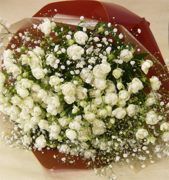 バラの花束/ウィット＆かすみ草